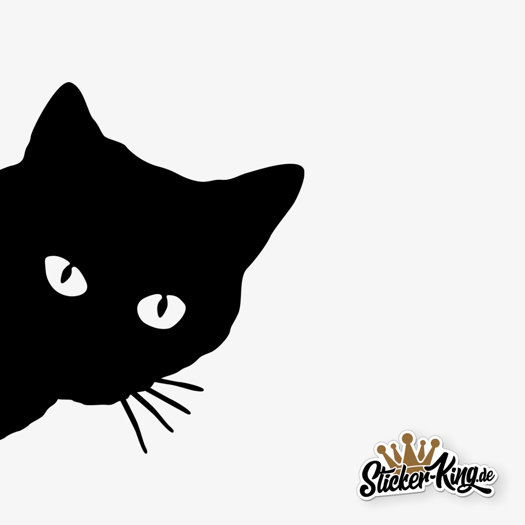 Schwarze Katze Aufkleber
