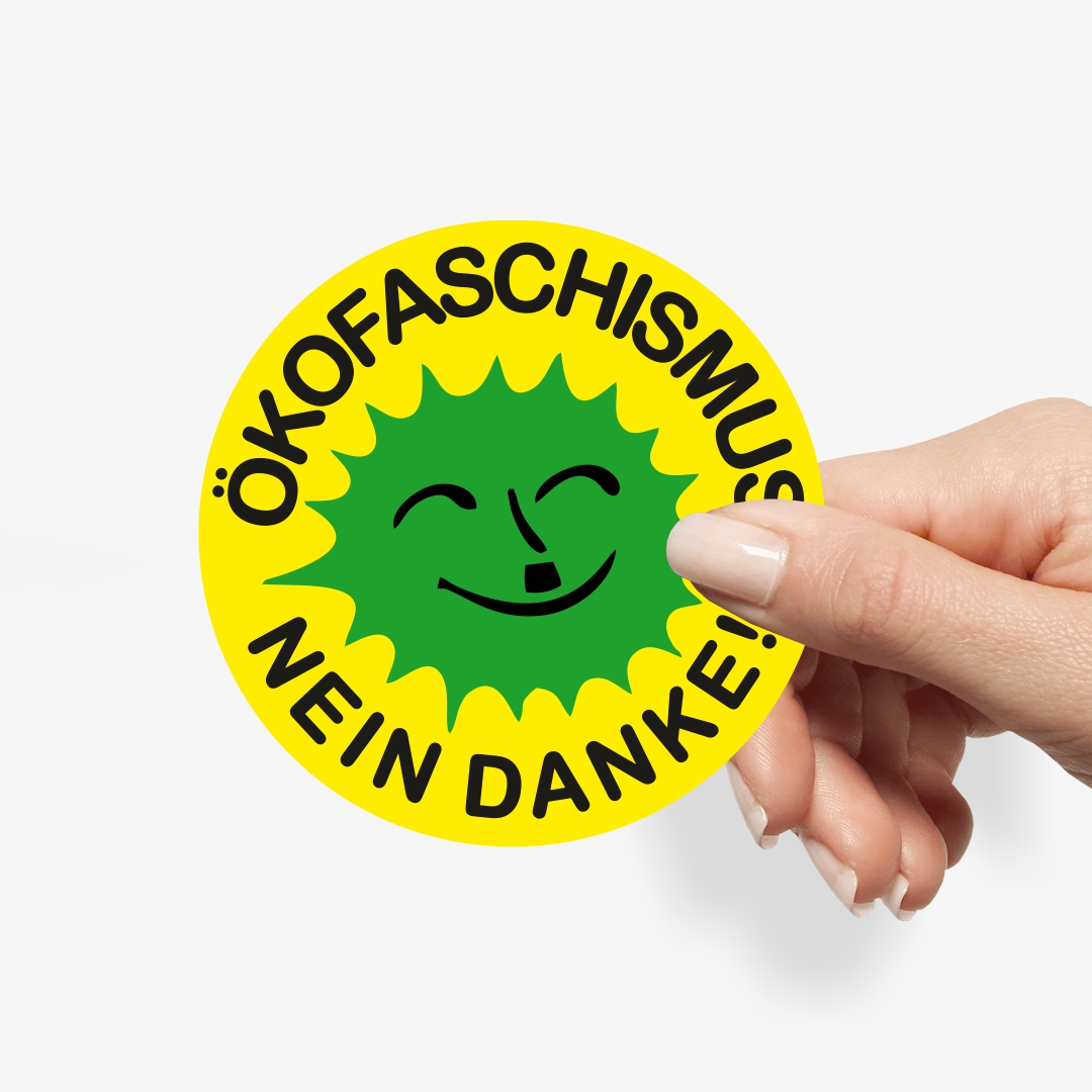 Grüne Nein Danke' Sticker