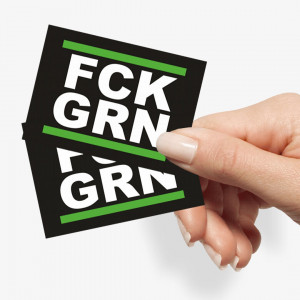 FCK GRN Sticker Aufkleber gegen die grüne Idologie