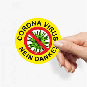 Corona Virus Nein Danke Sticker